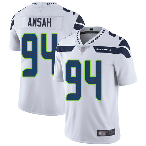 Seattle Seahawks Limited White Men Ezekiel Ansah Road Jersey NFL Football #94 Vapor Untouchable->seattle seahawks->NFL Jersey